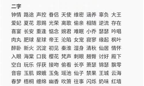 昵称大全有哪些名字_昵称大全有哪些名字女生